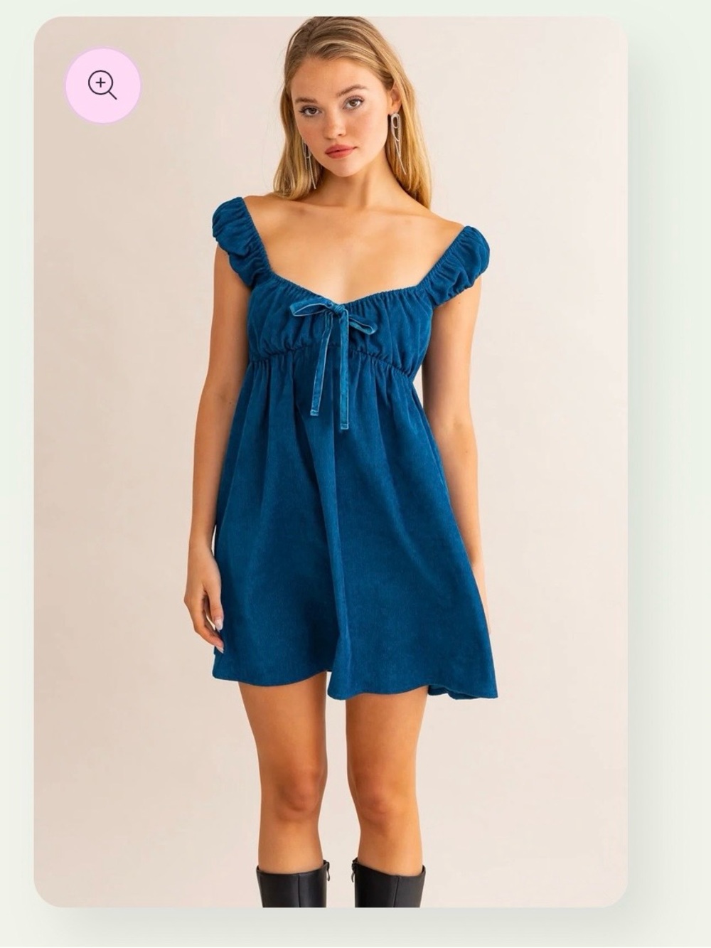 Corduroy baby doll dress